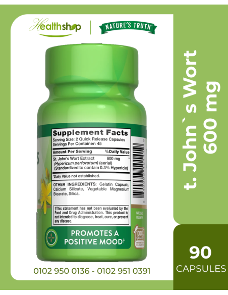 St. John`s Wort 600 mg - 90 Quick Release Capsules